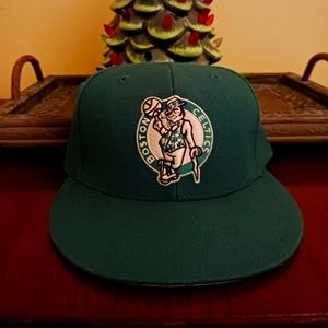 Celtics baseball cap.